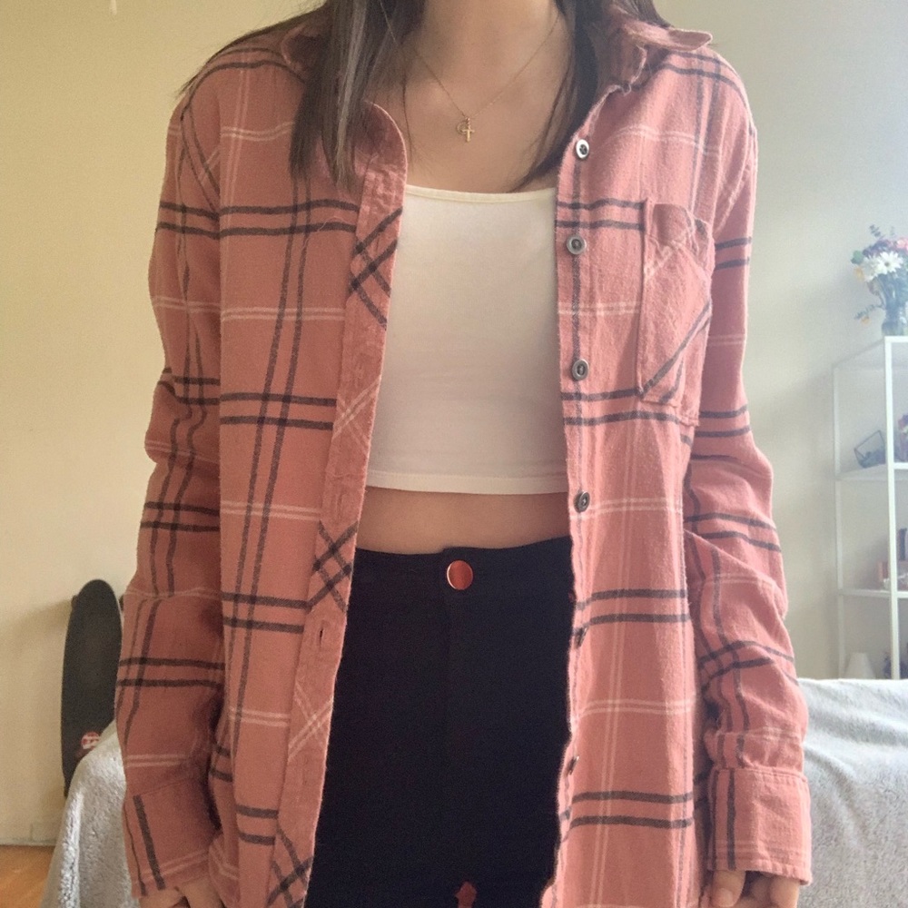 Pacsun Pink flannel
